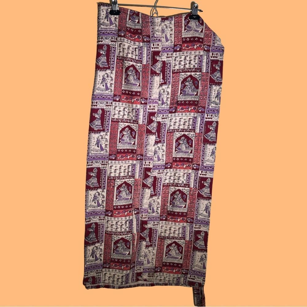 Vintage Indian women's wrap skirt bohemian style thick material no size tag